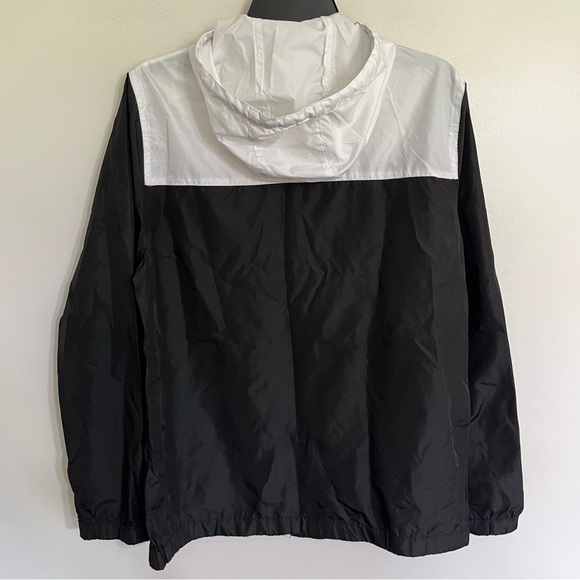Men’s Zine Sprint Windbreaker Jacket Black White Colorblock Hooded Size Small - Picture 11 of 12